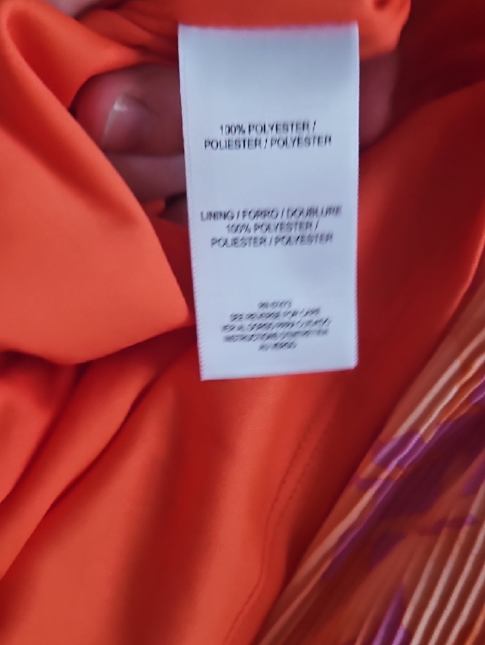Taylor Bright Orange & Pink Halter Summer Dress - Picture 6 of 8